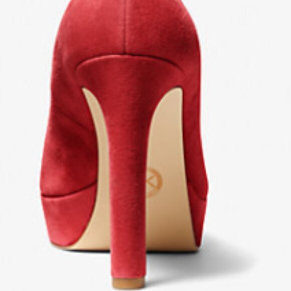 Michael Kors Chantal Suede Platform Pumps Shoes Sz 8 NEW - Picture 4 of 4